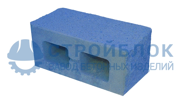 Блок колотый 3-сторонний 390х190х188 мм синий 